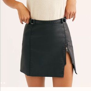 Free People, Midnight Magic vegan leather skirt